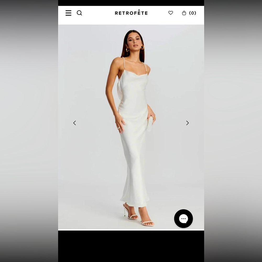 Stunning White Retrofete rehearsal wedding dress